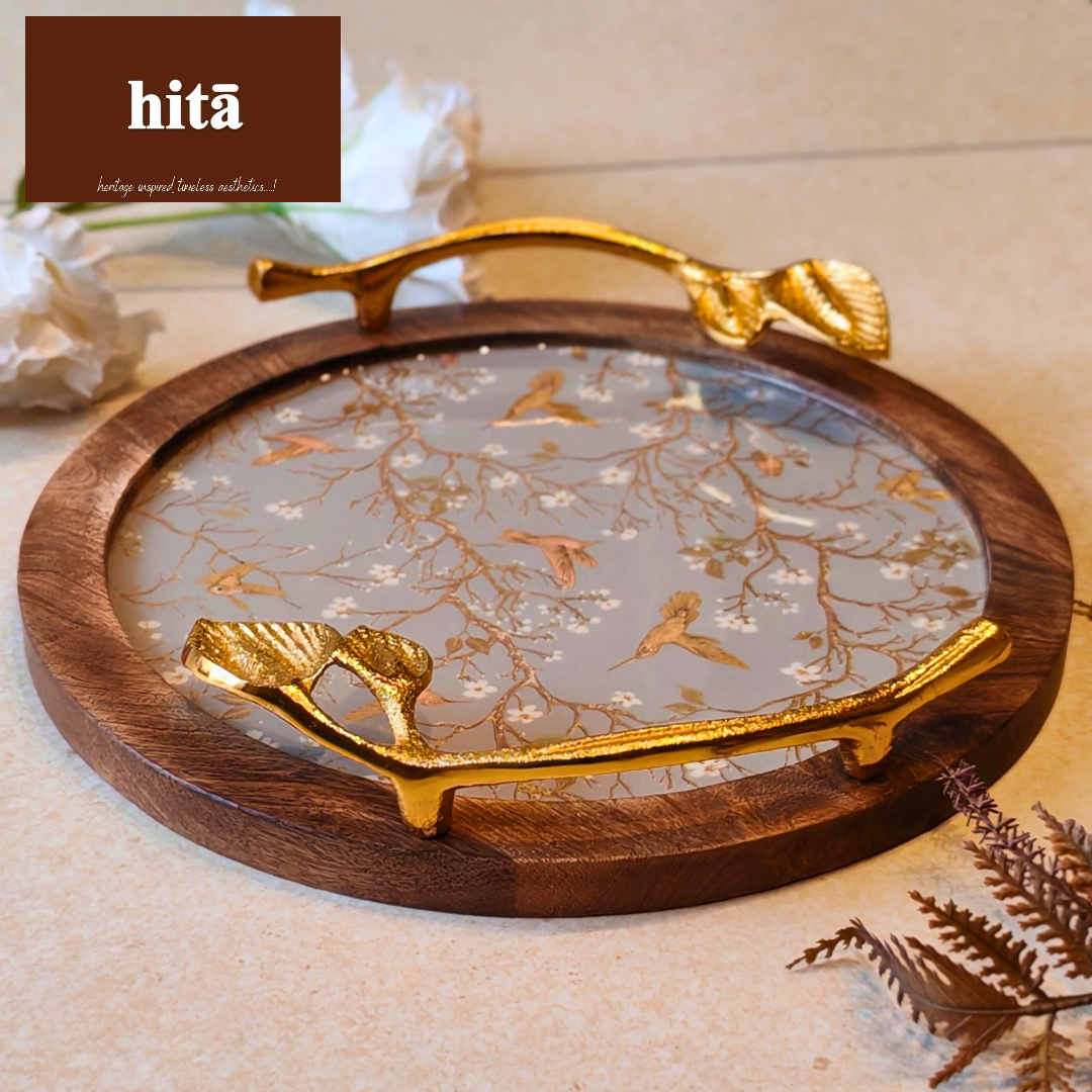 Golden Petal Tray