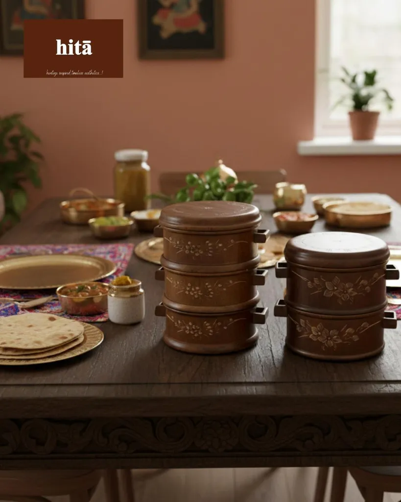 Stacked Wooden Serving Container (Three Layer)